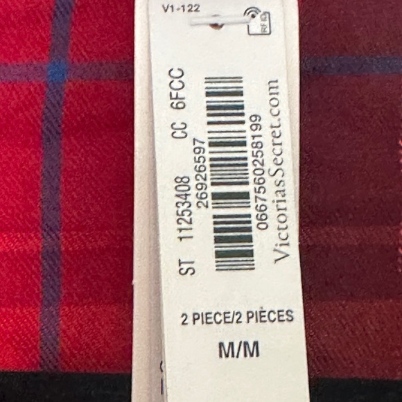 Victoria’s Secret Red Plaid Pajama Top | Size Medium | NWT Sleep Shirt New - Picture 4 of 6